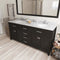 Modern Fittings Caroline 72" Double Bath Vanity with Marble Top and Round Sinks Faucets