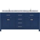 Modern Fittings Caroline 72" Double Bath Vanity with Marble Top and Round Sinks