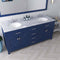 Modern Fittings Caroline 72" Double Bath Vanity with Marble Top and Round Sinks Faucets