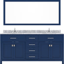 Modern Fittings Caroline 72" Double Bath Vanity with Marble Top and Round Sinks