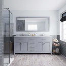 Modern Fittings Caroline 72" Double Bath Vanity with Marble Top and Round Sinks