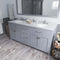 Modern Fittings Caroline 72" Double Bath Vanity with Marble Top and Round Sinks Faucets