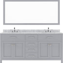 Modern Fittings Caroline 72" Double Bath Vanity with Marble Top and Round Sinks