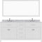 Modern Fittings Caroline 72" Double Bath Vanity with Marble Top and Round Sinks