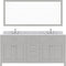 Modern Fittings Caroline 72" Double Bath Vanity with Marble Top and Square Sinks Faucets