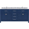 Modern Fittings Caroline 72" Double Bath Vanity with Marble Top and Square Sinks