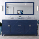 Modern Fittings Caroline 72" Double Bath Vanity with Marble Top and Square Sinks