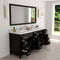 Modern Fittings Caroline Parkway 72" Double Bath Vanity with Calacatta Quartz Top and Round Sinks Faucets