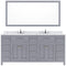 Modern Fittings Caroline Parkway 72" Double Bath Vanity with Calacatta Quartz Top and Round Sinks Faucets