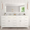 Modern Fittings Caroline Parkway 72" Double Bath Vanity with Calacatta Quartz Top and Round Sinks Faucets