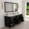 Modern Fittings Caroline Parkway 72" Double Bath Vanity with Calacatta Quartz Top and Square Sinks