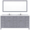 Modern Fittings Caroline Parkway 72" Double Bath Vanity with Calacatta Quartz Top and Square Sinks