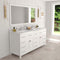 Modern Fittings Caroline Parkway 72" Double Bath Vanity with Calacatta Quartz Top and Square Sinks Faucets