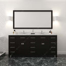 Modern Fittings Caroline Parkway 72" Double Bath Vanity with Cultured Marble Quartz Top and Round Sinks