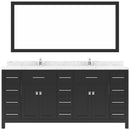 Modern Fittings Caroline Parkway 72" Double Bath Vanity with Cultured Marble Quartz Top and Round Sinks