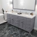 Modern Fittings Caroline Parkway 72" Double Bath Vanity with Cultured Marble Quartz Top and Round Sinks