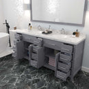 Modern Fittings Caroline Parkway 72" Double Bath Vanity with Cultured Marble Quartz Top and Round Sinks