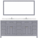 Modern Fittings Caroline Parkway 72" Double Bath Vanity with Cultured Marble Quartz Top and Round Sinks