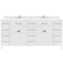 Modern Fittings Caroline Parkway 72" Double Bath Vanity with Cultured Marble Quartz Top and Round Sinks