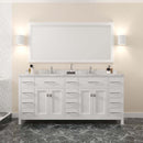 Modern Fittings Caroline Parkway 72" Double Bath Vanity with Cultured Marble Quartz Top and Round Sinks