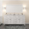 Modern Fittings Caroline Parkway 72" Double Bath Vanity with Cultured Marble Quartz Top and Square Sinks