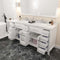 Modern Fittings Caroline Parkway 72" Double Bath Vanity with Cultured Marble Quartz Top and Square Sinks Faucets