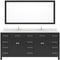 Modern Fittings Caroline Parkway 72" Double Bath Vanity with Quartz Top and Round Sinks