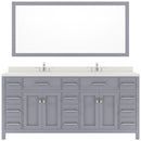 Modern Fittings Caroline Parkway 72" Double Bath Vanity with Quartz Top and Round Sinks