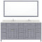 Modern Fittings Caroline Parkway 72" Double Bath Vanity with Quartz Top and Round Sinks