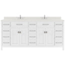 Modern Fittings Caroline Parkway 72" Double Bath Vanity with Quartz Top and Round Sinks