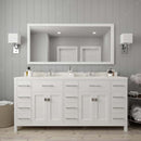 Modern Fittings Caroline Parkway 72" Double Bath Vanity with Quartz Top and Round Sinks