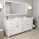 Modern Fittings Caroline Parkway 72" Double Bath Vanity with Quartz Top and Round Sinks