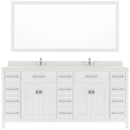 Modern Fittings Caroline Parkway 72" Double Bath Vanity with Quartz Top and Round Sinks