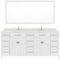 Modern Fittings Caroline Parkway 72" Double Bath Vanity with Quartz Top and Round Sinks