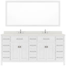 Modern Fittings Caroline Parkway 72" Double Bath Vanity with Quartz Top and Square Sinks Faucets