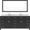 Modern Fittings Caroline Parkway 72" Double Bath Vanity with Marble Top and Round Sinks