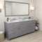 Modern Fittings Caroline Parkway 72" Double Bath Vanity with Marble Top and Round Sinks Faucets