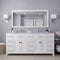 Modern Fittings Caroline Parkway 72" Double Bath Vanity with Marble Top and Round Sinks Faucets