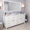 Modern Fittings Caroline Parkway 72" Double Bath Vanity with Marble Top and Round Sinks