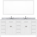 Modern Fittings Caroline Parkway 72" Double Bath Vanity with Marble Top and Round Sinks Faucets