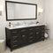 Modern Fittings Caroline Parkway 72" Double Bath Vanity with Marble Top and Square Sinks