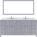 Modern Fittings Caroline Parkway 72" Double Bath Vanity with Marble Top and Square Sinks