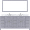 Modern Fittings Caroline Parkway 72" Double Bath Vanity with Marble Top and Square Sinks