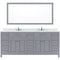 Modern Fittings Caroline Parkway 78" Double Bath Vanity with Calacatta Quartz Top and Round Sinks