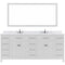 Modern Fittings Caroline Parkway 78" Double Bath Vanity with Calacatta Quartz Top and Round Sinks