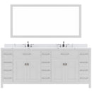 Modern Fittings Caroline Parkway 78" Double Bath Vanity with Calacatta Quartz Top and Round Sinks Faucets