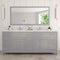 Modern Fittings Caroline Parkway 78" Double Bath Vanity with Calacatta Quartz Top and Square Sinks Faucets