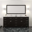 Modern Fittings Caroline Parkway 78" Double Bath Vanity with Cultured Marble Quartz Top and Round Sinks