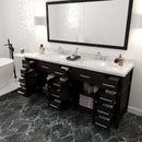 Modern Fittings Caroline Parkway 78" Double Bath Vanity with Cultured Marble Quartz Top and Round Sinks Faucets