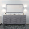 Modern Fittings Caroline Parkway 78" Double Bath Vanity with Cultured Marble Quartz Top and Round Sinks Faucets